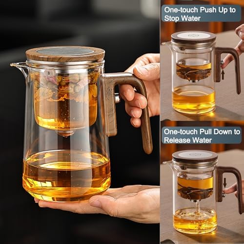 600ml/20.3oz Magic Witchcraft Enchanted Glass Teapot with Strainer - Image 2