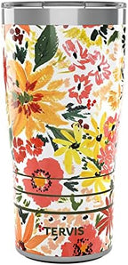 Tervis Traveler Sara Berrenson Retro Floral Triple Walled Insulated Tumbler Travel Cup Keeps Drinks Cold & Hot, 20oz, Stainless Steel by TervisTumblerCompany