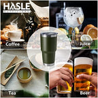 HASLE OUTFITTERS 30oz Stainless Steel Tumbler, Double Wall Vacuum Insulated Travel Mug Tumbler, Durable Insulated Coffee Mug, Gift Box Set (Amey Green, 8) - Image 5
