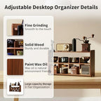 Coffee Cup Holder for Countertop Walnut Wood Coffee Mugs Holder for Kitchen Mug Display Rack (3-Tier Walnut wood A) - Image 4