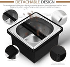 POPETPOP Stainless Steel Coffee Knock Box Bucket with Noise Reduction Base - Image 3