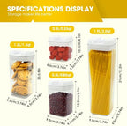 Airtight Food Storage Containers with Lids, 7-Piece BPA-Free Canister Set - Image 2