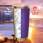 20 oz Tumbler Bulk Stainless Steel Tumblers with Lids and Straws Purple - Image 4