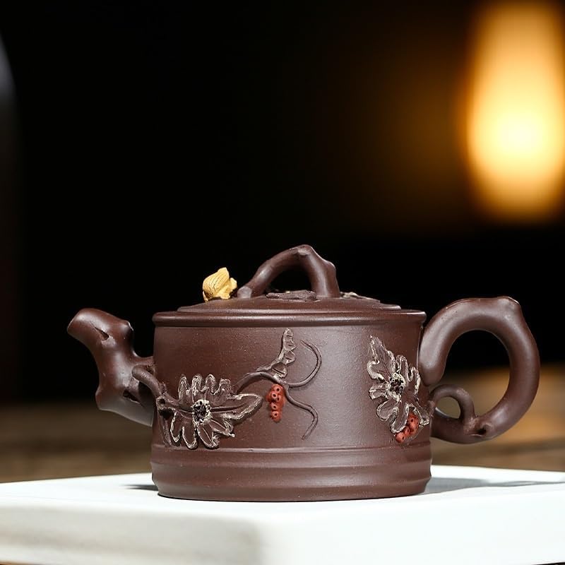 Tea Pots For Loose Tea Zisha Teapot Office Light Luxury Decoration Retro Classic Kung Fu Teapot Suitable For Most Tea Sets Tea Infuser Pot - Image 3