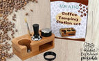 Espresso Tamping Station With Tools - 58mm - Includes Tamper, Distributor, Dosing Funnel & Brush - Wooden Coffee Tamper Station - Espresso Organizer & Portafilter Holder, Best Gift for Coffee Lovers - Image 6