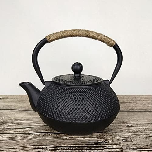 Teapot Cast Iron Teapot Water Boiling Kettle Household Tea Making Set 850ml Japanese Tetsubin Iron Bottle Vintage Tea Cup Saucer Set Teapot Kettle,900ml Teapot by Unknown