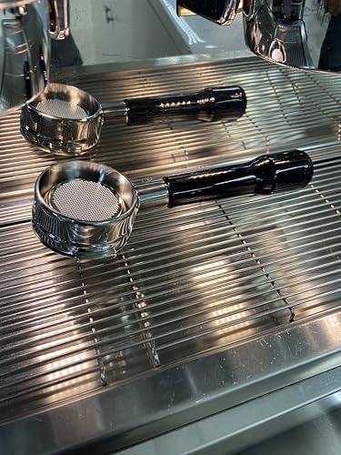 58mm Bottomless Portafilter Compatible with La Marzocco Espresso Machine Stainless Steel Espresso Portafilter with Double Shot Filter Basket Espresso Accessories-Handle Plastic - Image 6