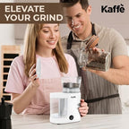 Kaffe Electric Coffee Burr Grinder - 5.5oz - White (Cleaning Brush Included) - Image 7