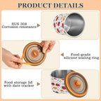 Stainless Steel Coffee Storage Containers with Airtight Lid, Animal Ladybugs Flower 17oz Food Storage Container Kitchen Canister for Tea, Coffee Beans, Ground, Sugar Storage - Image 4