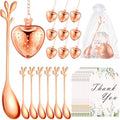25 Sets Bridal Shower Tea Party Favor for Guest Leaf Tea Spoon,Rose Gold by Yiyiring