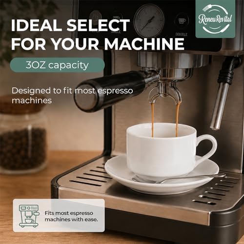 3 Ounce Espresso Cups Set of 4, White - Image 5