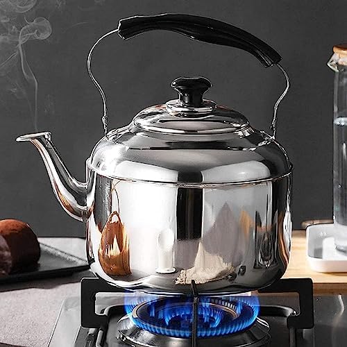 Stovetop Teapot Tea Kettle Whistling Kettle Stainless Steel Tea Kettle Stovetop Whistling Teapot With Ergonomic Handle Stove Top Tea Pot Whistle Kettle -10L - Image 4