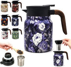 Vintage Teapot with Infuser, 35 oz Insulated Tea Pot for Loose Leaf Tea by Unknown