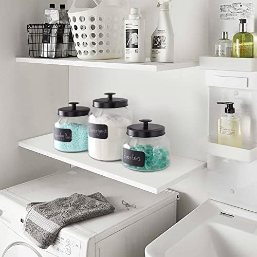 Hyperspace Clear Glass Kitchen Canister Set, Cookie Jar, Food Storage Container, Bathroom Jar with Metal Airtight Lid (Black) - Image 2