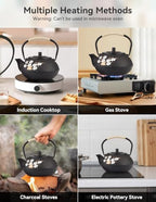 Japanese Cast Iron Teapot, 27oz/800ml Cast Iron Tea Kettle - Image 6
