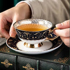 bone china tea set tea cups british tea set for adults porcelain tea cups coffee cups set of 2 exquisite packaging - Image 5