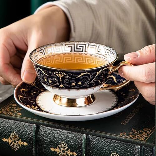 bone china tea set tea cups british tea set for adults porcelain tea cups coffee cups set of 2 exquisite packaging - Image 5