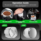 IKAPE Coffee Products, 53mm Coffee Distributor & Hand Tamper, Adjustable Depth Espresso Distributor Fits All 53mm Espresso Portafilter, Compatible with 54MM Breville Bottomless Portafilter (White) - Image 6