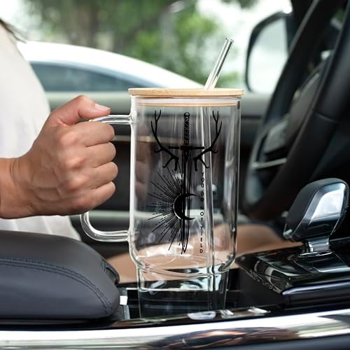 Sip-Sip Hooray! Throne of Glass 40oz Glass Tumbler with Lid and Straw, You Do Not Yield ToG Bookish Fantasy Gift for Sarah J Maas Fans Iced Coffee Cup - Image 4