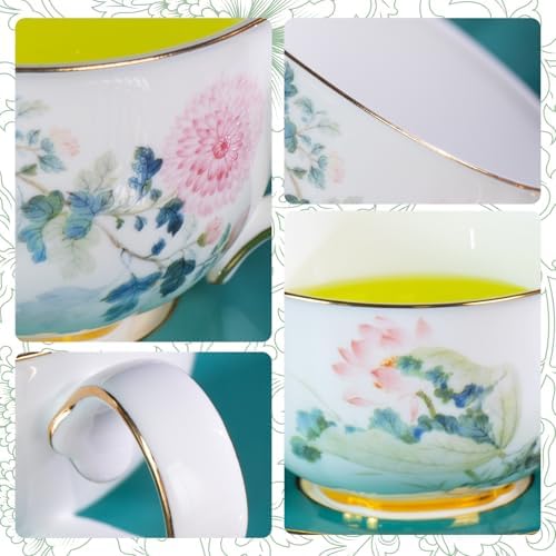 KAMMAK Tea Set for Adults, Bone China, Teapot and Cups Set - Image 7