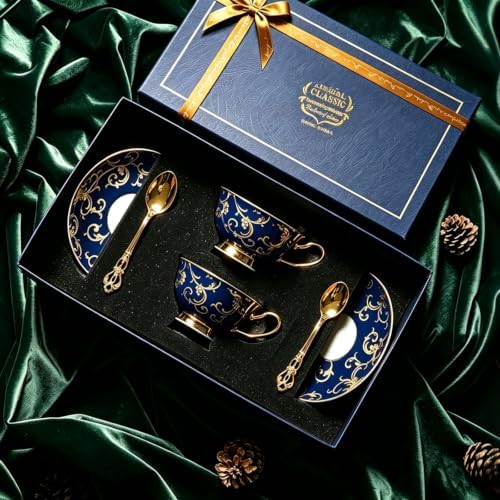 bone china tea cups coffee cups set of 2 fine coffee cups tea cup set with exquisite packaging by RISLAN