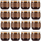 Reallnaive 16 Pieces 5 oz Espresso Cups with Wooden Ring High Borosilicate Espresso Shot Glass Small Glass Coffee Cups Coffee Accessories Enjoying Tea Latte for Office Cafes Home(Clear) by Reallnaive