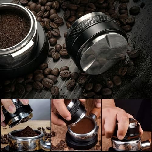 54mm Espresso Accessories Kit, Heavy Distributor, Tamper, WDT, Funnel, Mat - Image 3