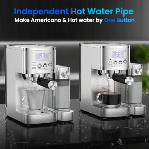 URintells Cuising Espresso Machine with Stepless Adjustment Milk Frother - Image 5