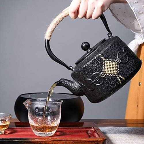 Cast Iron teapot,Classic Tea Kettle,1200ML Japanese Cast Iron Tea Kettle with Trivet Stand and Stainless Steel Infuser/Filter, Japanese Tetsubin Tea Kettle As Gift - Image 3