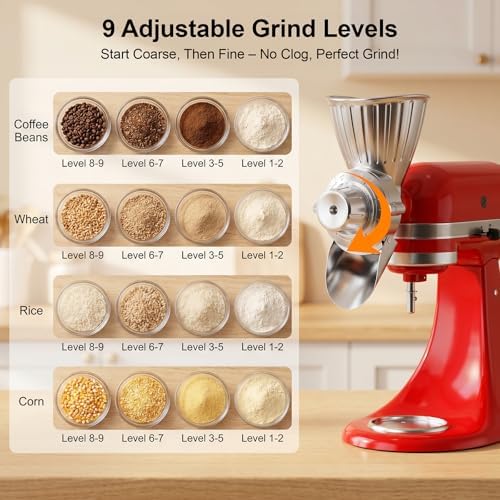 HOZODO Grain Mill Attachment for KitchenAid Stand Mixer, All Metal - Image 5