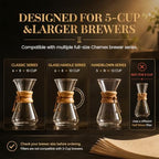 Clinuse Coffee Filters Fits for Chemex 5-13 Cup 200pcs - Image 3
