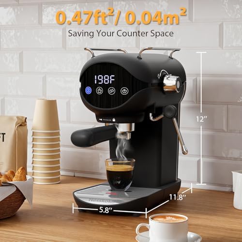 20 Bar Espresso Machine, Compact Espresso Maker with Milk Frother - Image 5