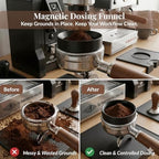 8PCS Espresso Accessories Kit, 51mm Espresso Tamper Tool Coffee Tamper Set with Coffee Distributor, Espresso Tamping Station, WDT Tool, Puck Screen, Dosing Funnel, Latte Art Pen for Espresso Lovers - Image 6
