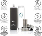 Pure Zen Tea Glass Double Lid Tea Bottle - Stainless Steel Tea Thermos - Image 5