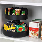 Mind Reader 2-Tier Snack Carousel, Countertop Organizer, Snack Tray, Breakroom, Kitchen, 14.25" L x 14.25" W x 14" H, Black, 2-Tier (Pack of 2) - Image 6