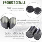 meekoo 18 Pcs Tea Tins Canister for Loose Tea 6 oz Airtight Tea Tins Bulk with Lids Metal Tea Jars Small Round Storage Containers for Travel Business Coffee Cans Candy Spices Herbs Kitchen(Black) - Image 3