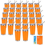 IEOVIEE 32 Pack 20oz Stainless Steel Insulated Bulk Tumblers with Lid&Straw by IEVOIEE