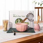 6-Piece Matcha Set Kit, Japanese Matcha Tea Making Set with Ceramic Matcha Bowl, Whisk, Scoop, Sifter, Whisk Holder & Brush, Matcha Starter Kit for Beginners and Tea Enthusiasts, Pink - Image 6