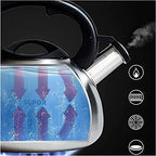 Whistling Kettle Tea Kettle Stovetop Modern Whistling Teapot Stainless Steel Teakettle Tea Pots for Stove Top with High-Temp Resistant Coated Lacquer - Image 6