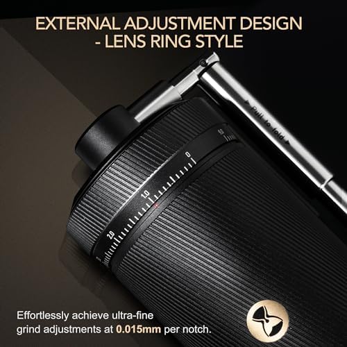 Timemore S3 Manual Coffee Grinder - External Adjustment with Stainless Steel Patented Burr | Hand Coffee Grinder Hign Presicion | Premium Timemore Grinder Chestnut S3, Black - Image 2