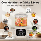 PULZO 3L Electric Kettle with Tap & Tea Infuser, Multi-functional Glass Beverage Dispenser, 6/24H Keep Warm, Temperature Control, Power Adjustment, Portable Beverage Machine for Indoor Outdoor - Image 7