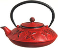 M.V. Trading T7017 Cast Iron Teapot Felicity, 27-Ounce, Red Butterfly by MVTrading