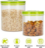 Coffee Canister, 2Pcs Vacuum Seal Containers, Airtight Kitchen Food Storage Container, for Grounds Coffee Bar Accessories, Beans, Tea, Flour, Cereal, Sugar, 2.1QT+1.1QT - Image 2