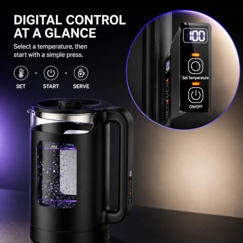 AZEUS Electric Kettle, 1.5L Glass Tea Kettle with Temperature Control - Image 3