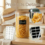 132oz Large Glass Storage Containers with Bamboo Lids for Flour & Sugar -2P - Image 4