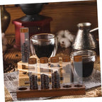 Single Portion Coffee Bean Storage Tubes with Wood Stand Glass - Image 4