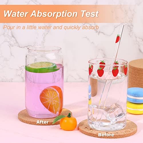 200 PCS Cork Coaster Bulk for Drink Absorbent 4 Inches Tea or Coffee Coaster Set Round Heat Resistant Bar Cup Mat Reusable Table Blank Gift for DIY Craft Holiday Wedding Birthday Party Supply - Image 4