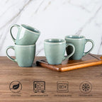 GBhome Ceramic Coffee Mugs Set of 4, 12oz Stoneware Coffee Mugs Set For Dad Mom Women MEN, Light Weight Coffee Cups for Latte/Tea/Beer/Hot Cocoa, Dishwasher & Microwave Safe - Image 6