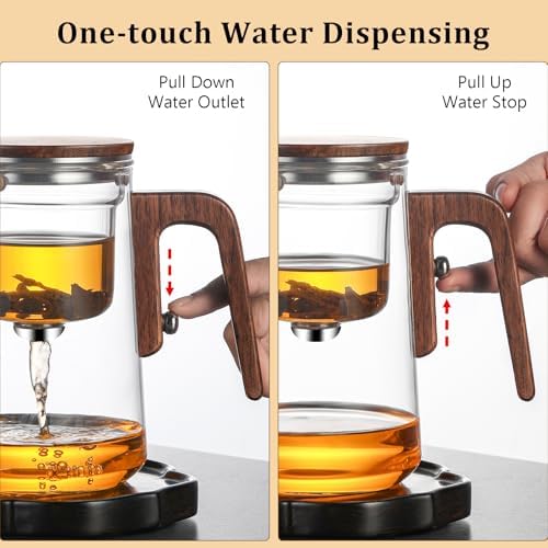 800ml Enchanted Glass Teapot with Strainer, Magnetic Water Separation - Image 2