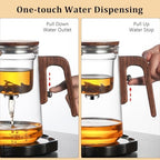 800ml Enchanted Glass Teapot with Strainer, Magnetic Water Separation - Image 2